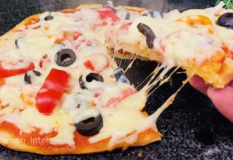 Pan pizza, thin crust recipe